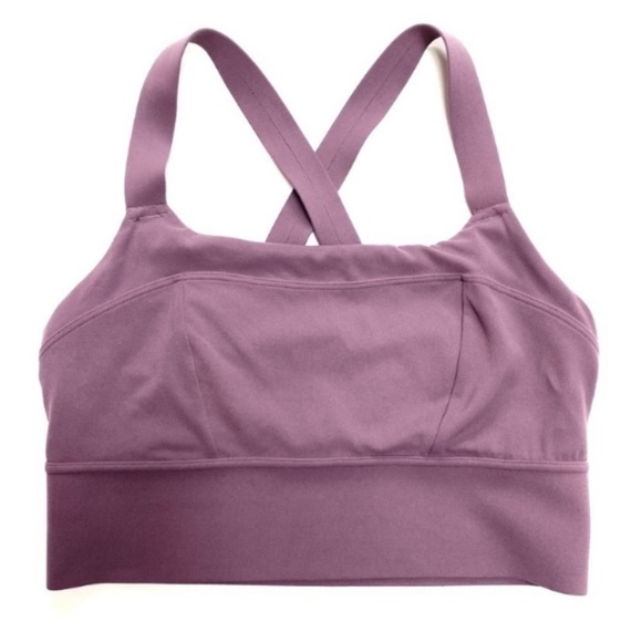 ATHLETA Formation Longline Cross Strap Workout Sports Bra in Purple Pink Size S - Picture 3 of 7